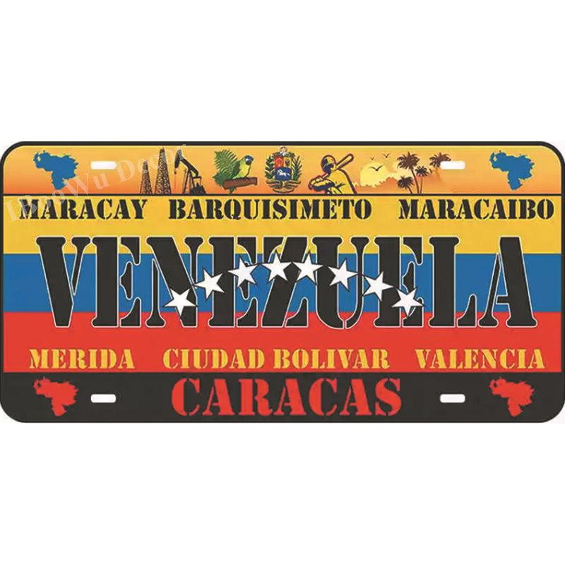 Popular City Plate Poster Vintage Wall Decor Worldwide Canada/London/Brazil Metal Tin Sign Plaques Poster 15x30cm