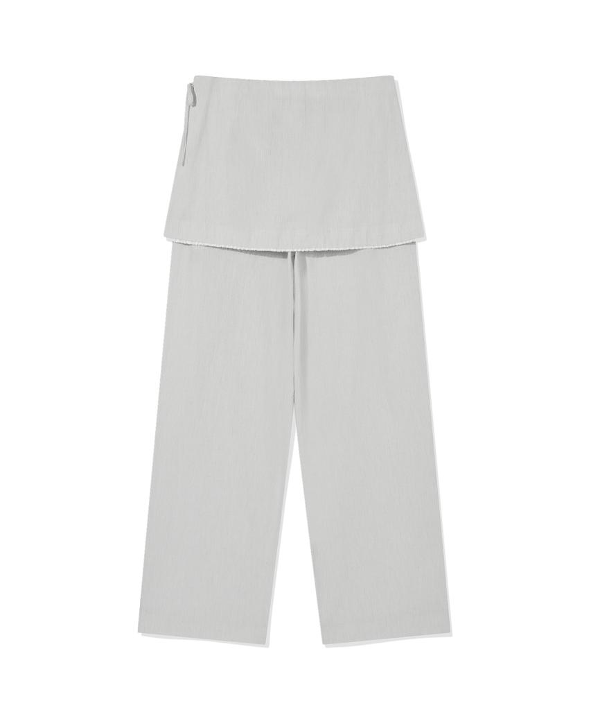 COVERNAT WOMAN Cotton Skirt Layered Pants Sky Blue