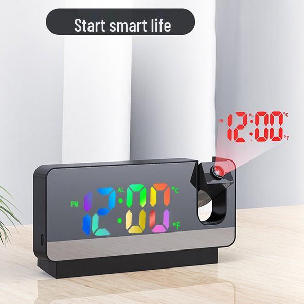 Multifunctional Creative Silent Alarm Clock with Color Screen Projection - Student Edition