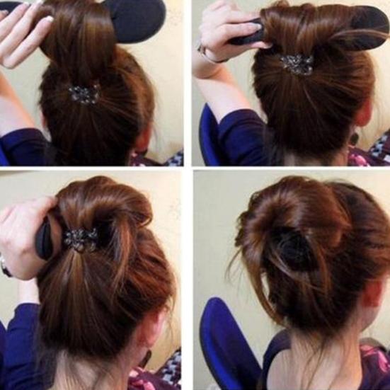 Women Magic Sponge Foam Hair Clip Hairdisk Donut Quick Messy Bun Updo Curler