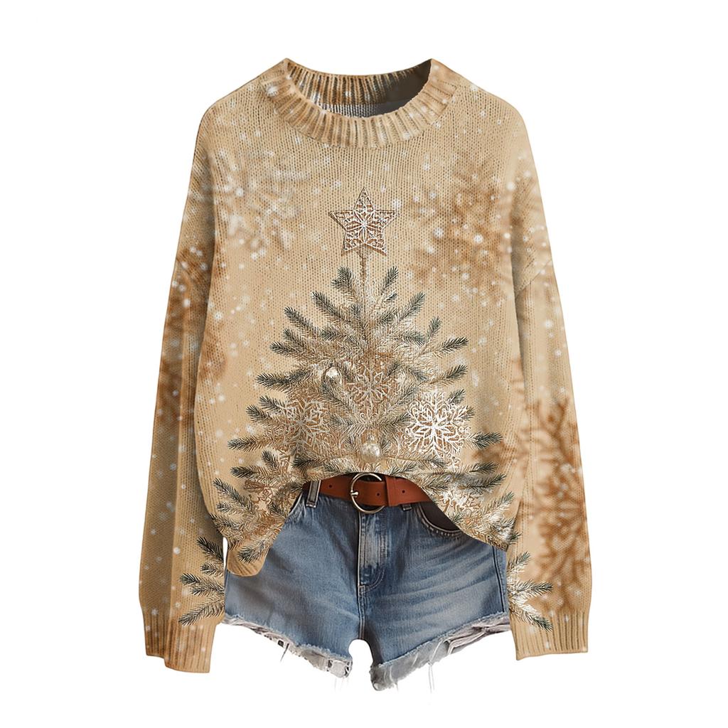 Women's Funny Women's Christmas Sweater R-Neck Christmas Jumper Christmas Outfit Ugly Sweatshirt Christmas Costume