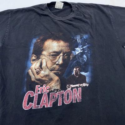 Vintage 90s ERIC CLAPTON CONCERT T-Shirt XL Folk Rock Tour Soft