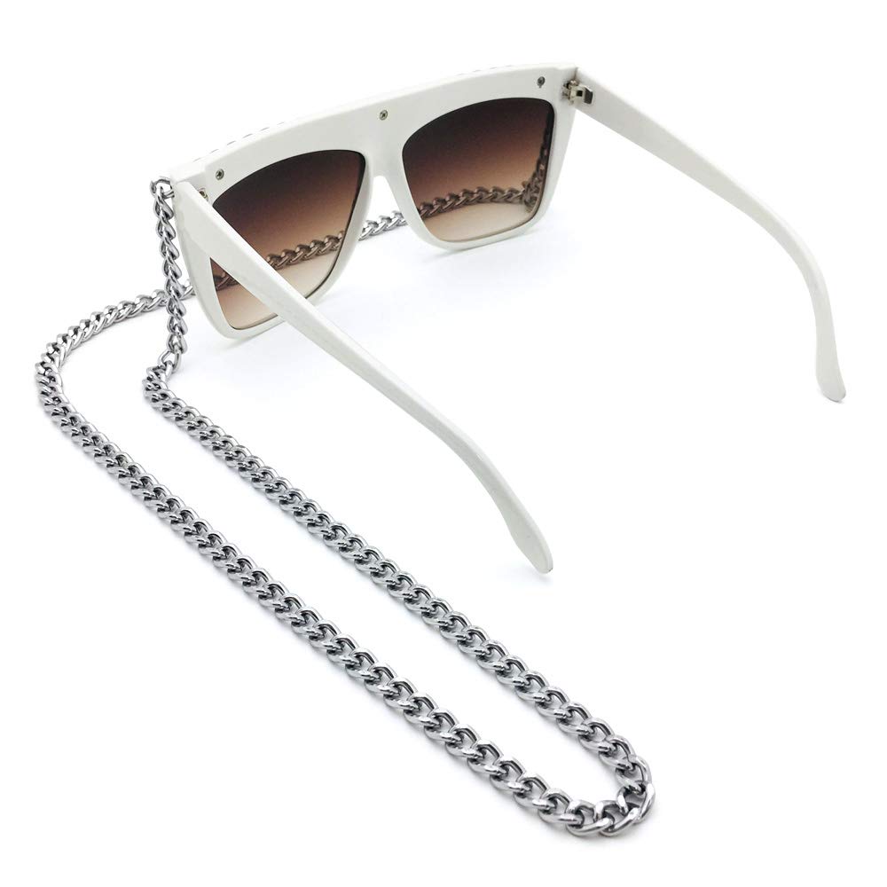 [Glasses Glasses Glasses] Japanese-style design Chain sunglasses, hip hop, reggae, bling-bling 8023-whbrh
