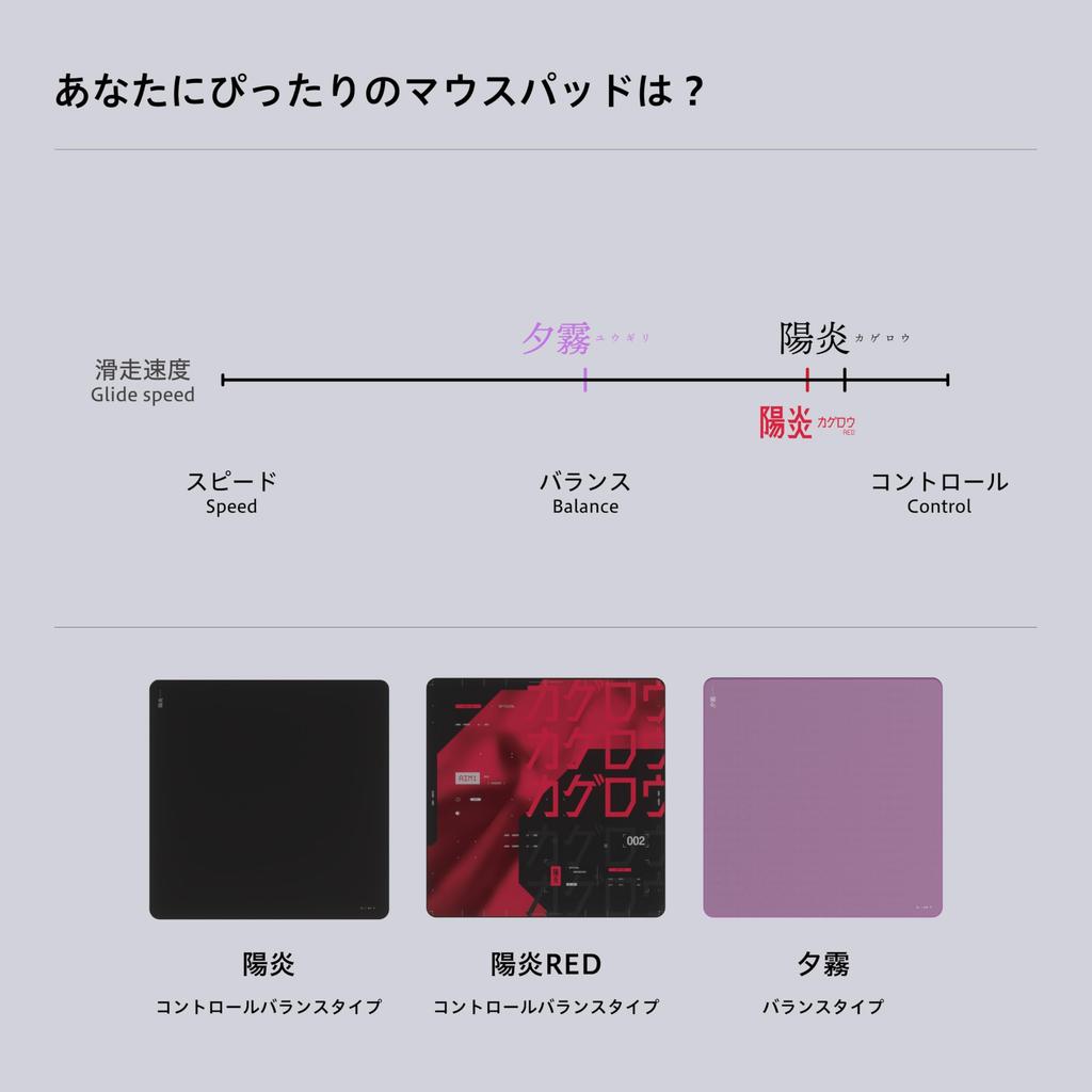 AIM1 Yugiri Gaming Mouse Pad, Balanced Type, Square Size, 500 x 500 x 3.5mm