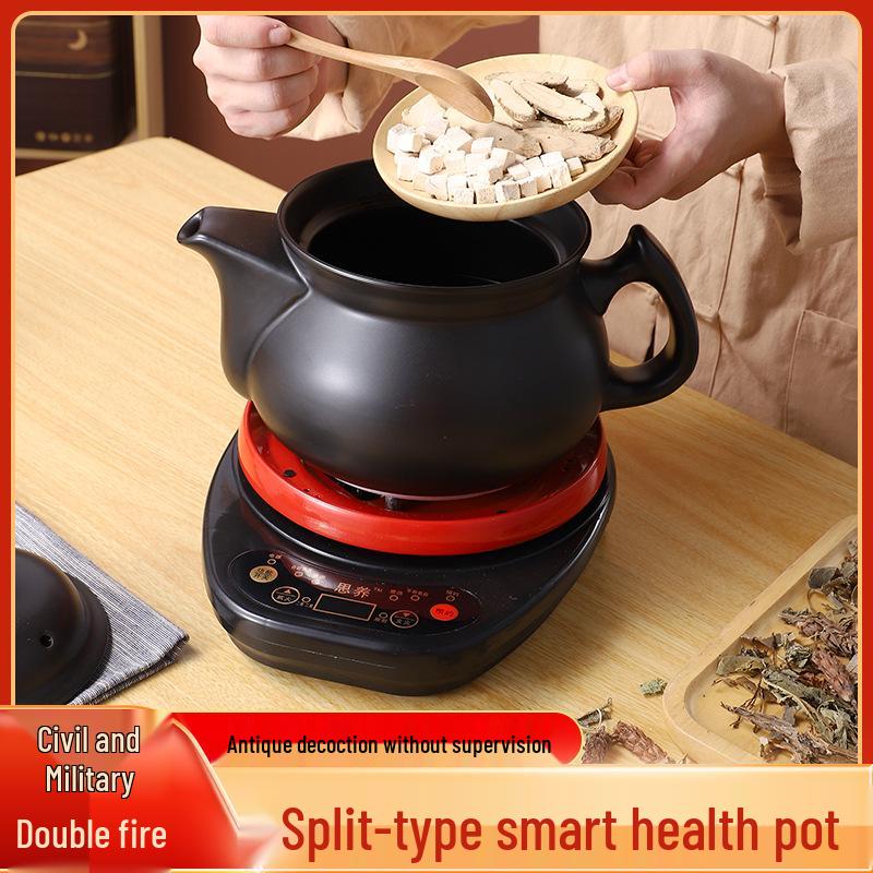 3.5L Automatic Ceramic Decoction Pot - Multi-Function Traditional Chinese Medicine Sand Pot