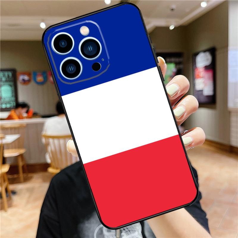 France Flag Case For iPhone 17 15 14 13 12 11 16 Pro Max Mini Plus 16e 17 Air Bumper Cover Accessories
