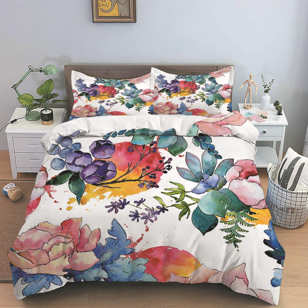 

Комплекты постельного белья с изображением красного венценосного журавля, ручная роспись, пододеяльник в китайском стиле, односпальное, двуспальное, с наволочкой для женщин EU single(135x200cm)