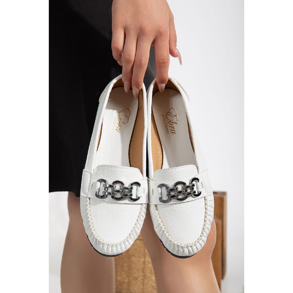 Women's Flats Lightweight Comfortable Sole Orthopedic Leather Skin Mother Shoes