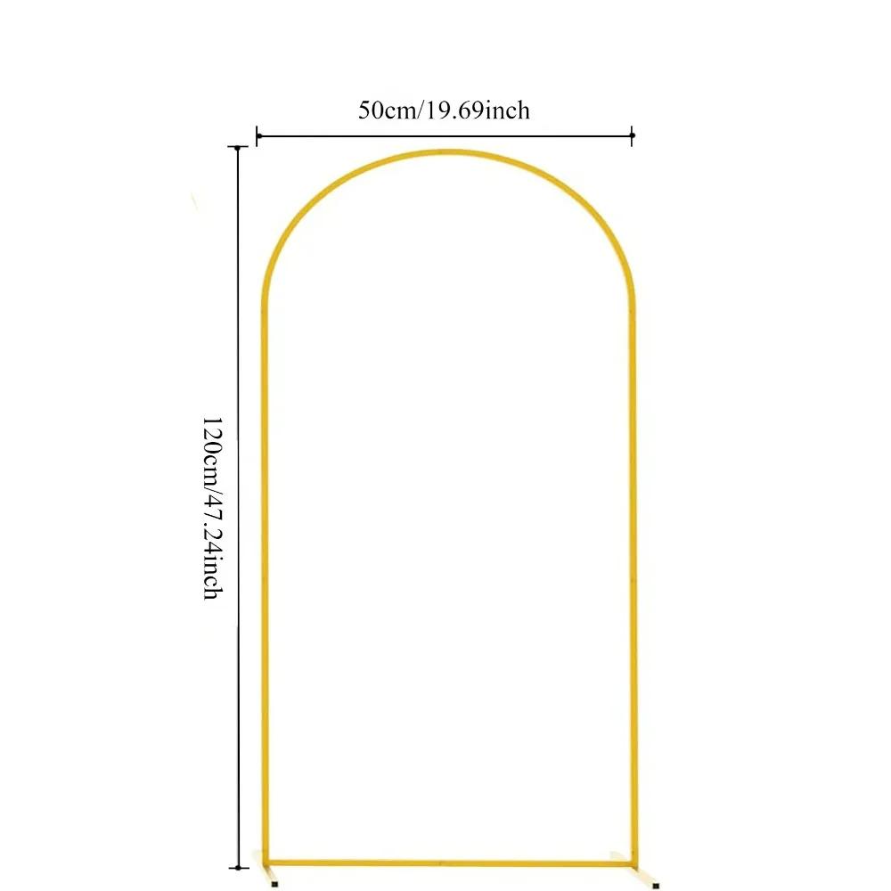 New Metal Arch Backdrop Stand Gold Wedding Arch Stand Arched Frame for Birthday Party Ceremony Celebration Decoration 1PC