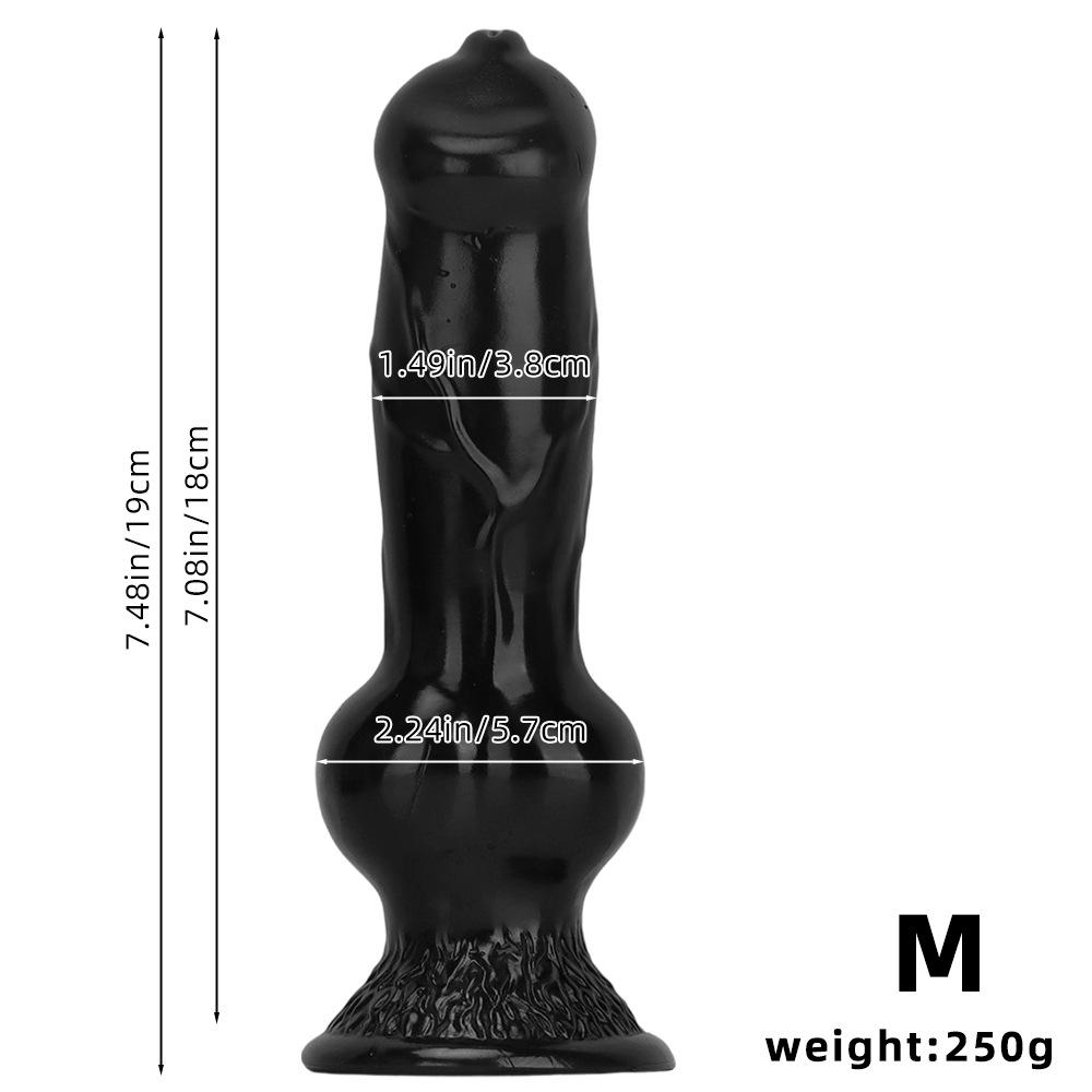 Realistic Black Silicone Dildo Anal Plug - Female Masturbation Toy with Lifelike Texture & Body-safe Material