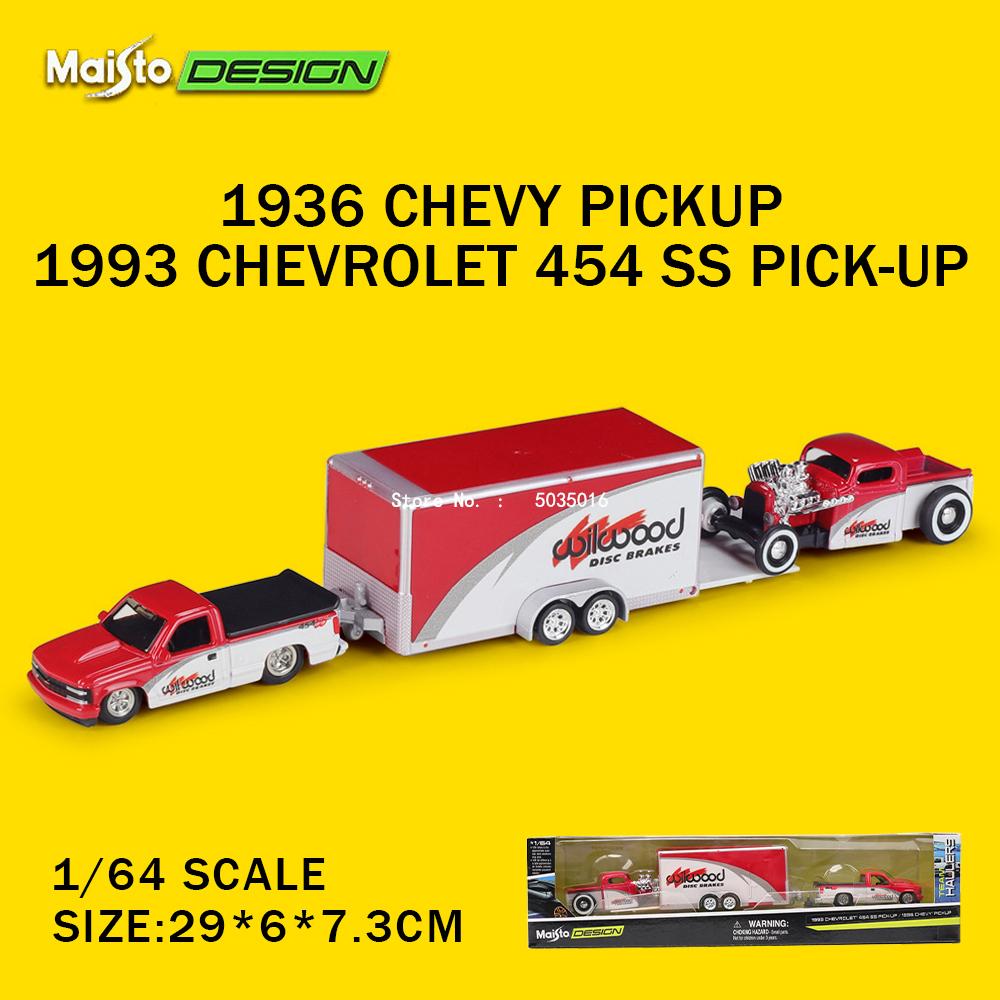Maisto 1:64 1979 Chevrolet® K5/Car Traller/1971 chevrolet vega Blazer die-cast precision model car Model collection gift