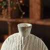 Retro Terracotta and White Vase for Dried Flowers, Home Decor Ornaments for Living Room
