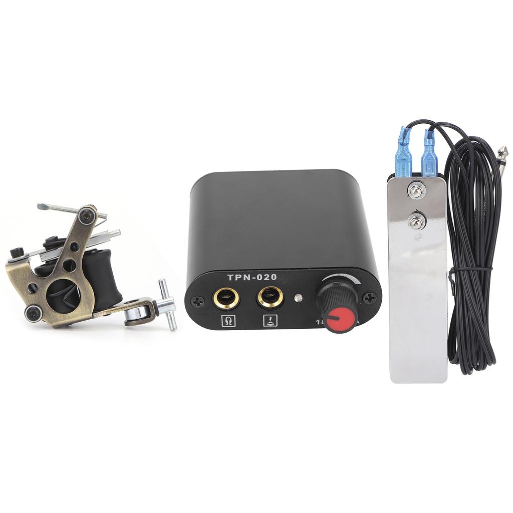 Professional Coil Tattoo Machine 10 Wrap Tattoo Kit Liner Shader Tattoo Machine 90‑265VUK Plug