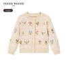 Teenie Weenie Kids Baby Girl Jacquard Knit Cardigan