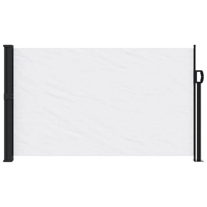 VidaXL Auvent latéral rétractable blanc 120x500 cm, écran d’intimité de jardin, brise-vue de balcon, écran d'extérieur, 4004406