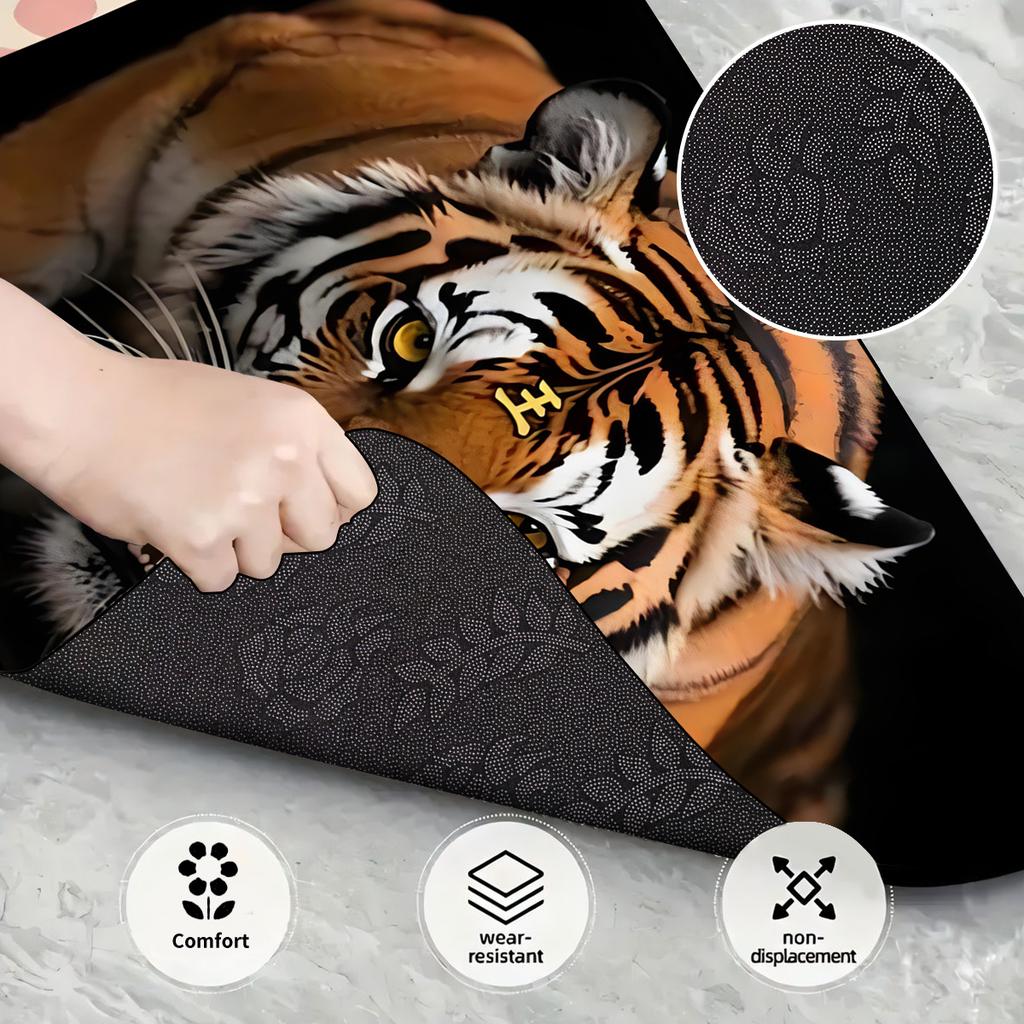 1 Pezzo Tappetino per Bagagliaio Auto con Stampa Tigre Antiscivolo Resistente Fodera per Carico per SUV Berlina Camion Protegge da Animali Domestici Copertura Protettiva