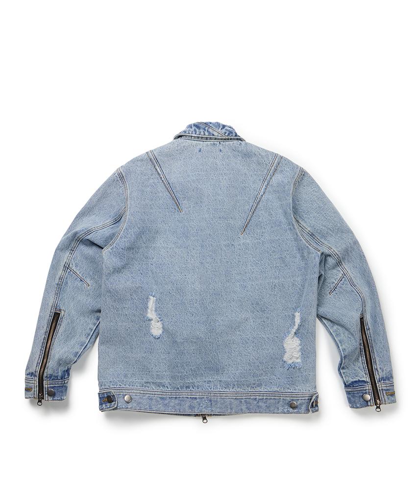 Etce Destroyed Dart Trucker Jacket (Blue)