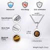 Vnox Tiger Eye Stone Irregular Pendant Neckalce for Men, Waterproof Stainless Steel Natural Stone Necklaces, Anniversary Gifts