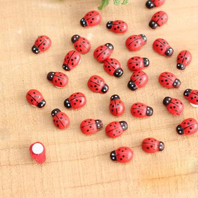 Peri Bebek Evi Bahçe Dekor Süs Mini 10 Adet Uğur Böceği Kırmızı Böceği Uğur Böceği