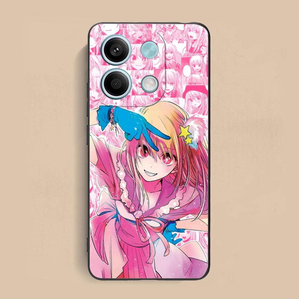 Oshinoko Hoshino Ruby Phone Case for Xiaomi Redmi 15 14 13 12 A5 3 2 1 C Plus 4G 5G Colorful Printing Cover Pretty Smartphone