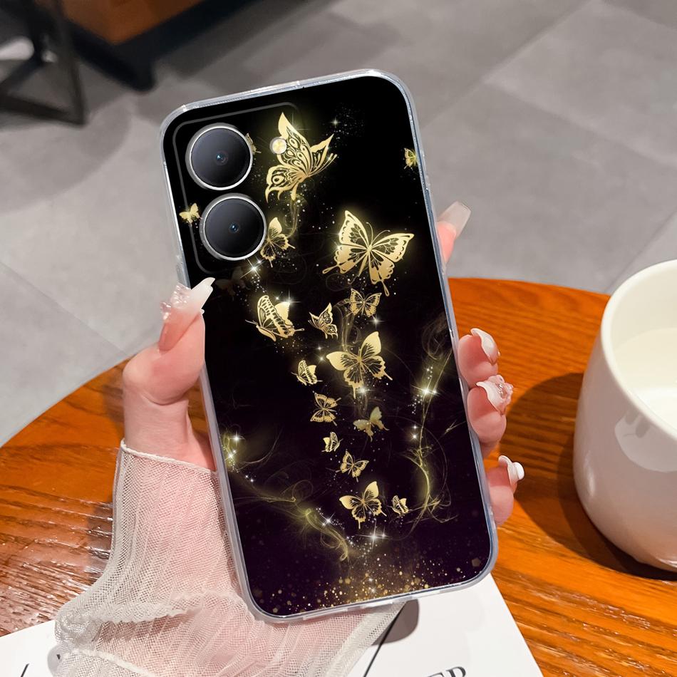 Creative Case For Vivo Y36 5G Soft Transparent TPU Silicone Model V2248 Slim Phone Shell Shockproof Protective Back Cover Coque