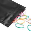 50PCS Resealable Coffee Herb Powder Zipper Pack Bag Smell Proof Flat Pouches Matte Black Small Aluminum Foil Zip Lock