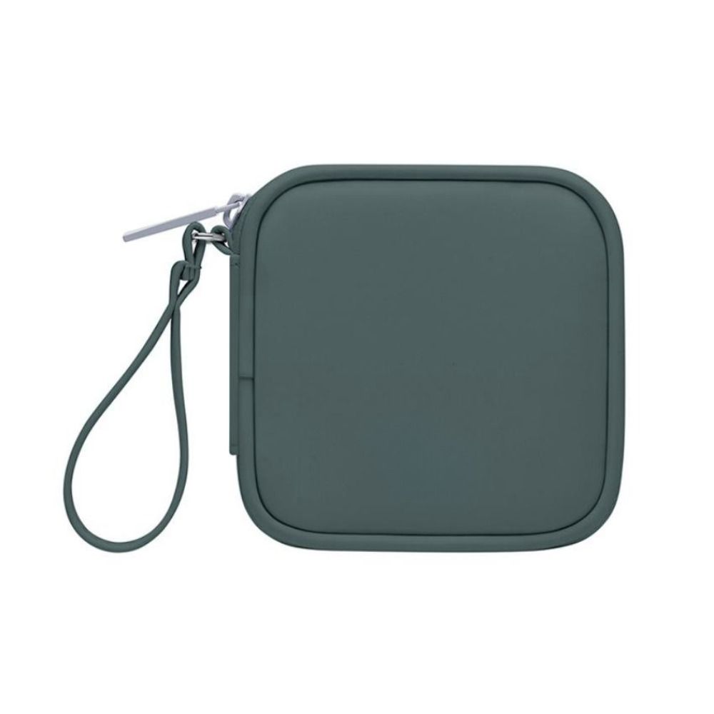 

Портативна коробка для гарнітури U Диск для зберігання даних USB Сумка для кабелю даних Чохол для навушників Дорожня кришка для навушників зелений