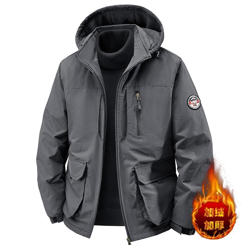 

2025 зимняя защита от холода повседневная ветрозащитная мужская мода воротник-стойка утолщенная мужская одежда утолщенная теплая куртка M