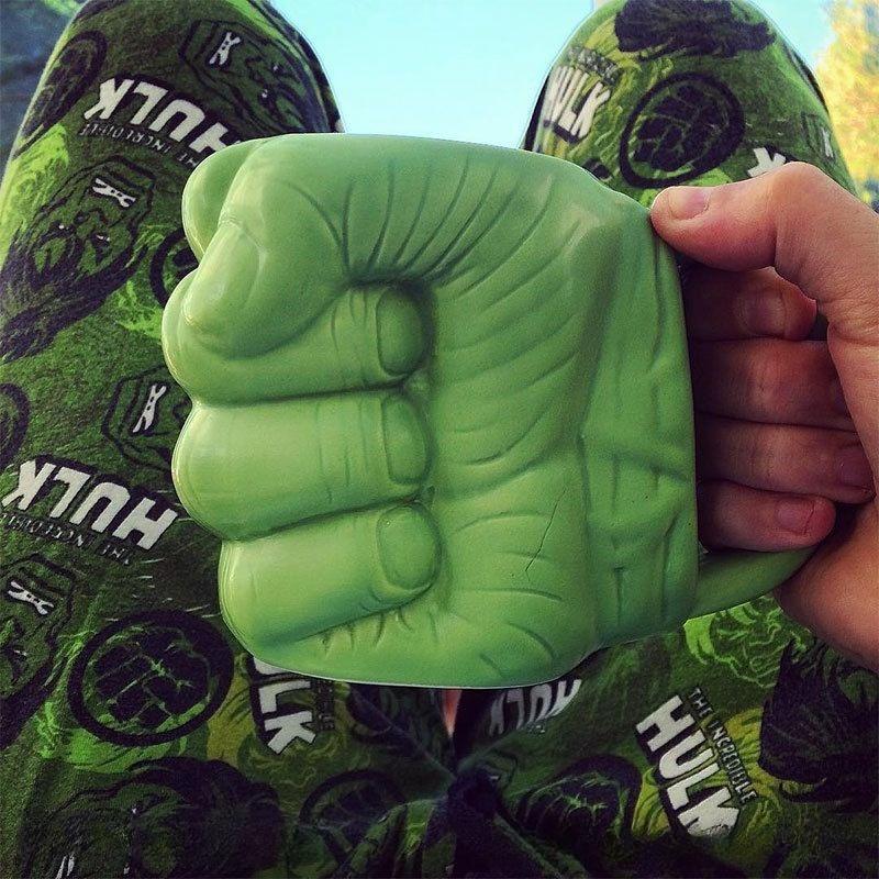 Marvel Hulk Keramische Mok, Grote Capaciteit Koffie , Theekop met Groen Vuist Ontwerp, Perfect voor Kerstmis , Halloween Decoratie