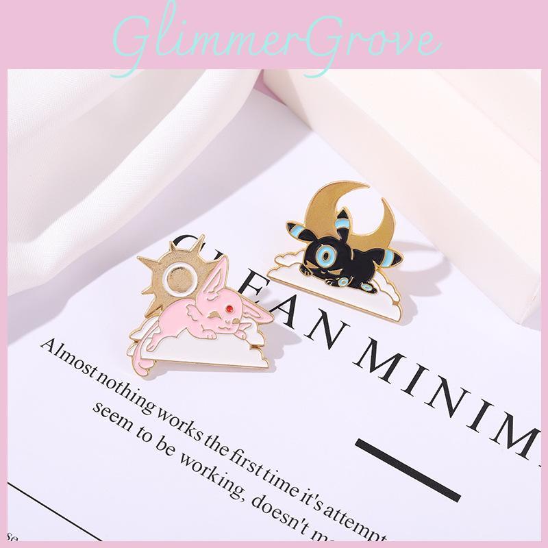 Adorable Anime Cartoon Couple Brooches Unique Animal Design Fashionable Accessories