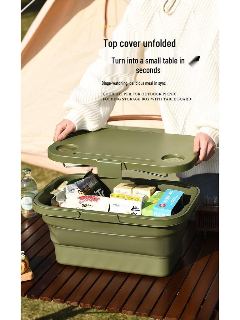 Collapsible Picnic Basket with Large Capacity for Outdoor and Car Use