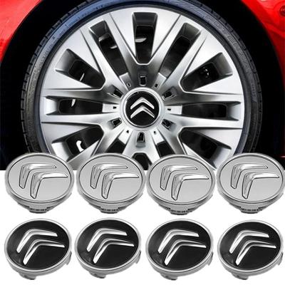 4 stuks 56 mm Auto Logo Wielnaaf Dop Sticker voor DS SPIRIT DS4 DS7 C1 C2 C3 C4 C5 Berlingo Jumpy Picasso auto-onderdelen