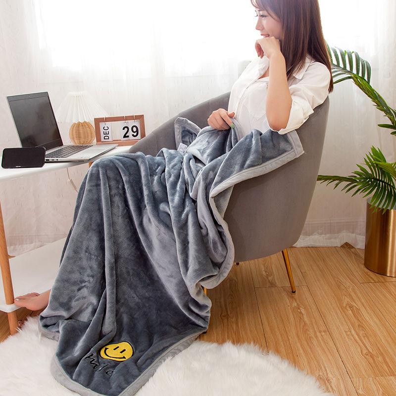 Blanket Single Person Flannel Blanket Office Thick Air Conditioning Nap Blanket