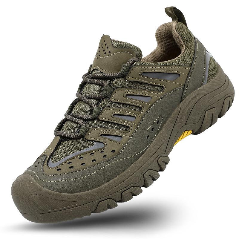 

Мужская обувь 2025 новая весна и осень уличная обувь для хайкинга мужская дышащая большого размера низкие ботинки мужская повседневная спортивная обувь 39 хаки