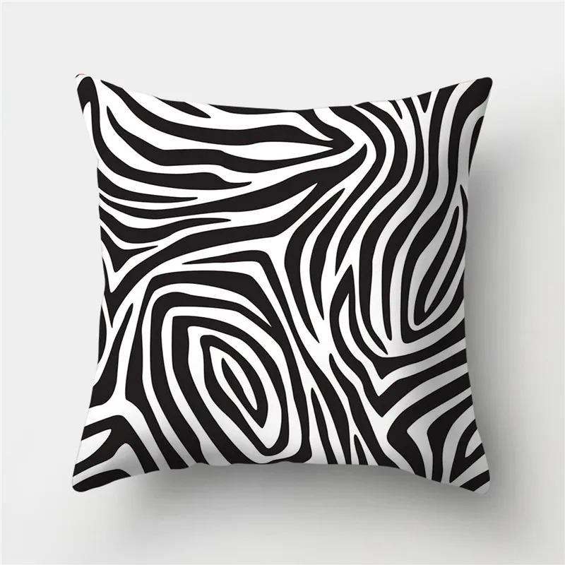 45x45cm black geometric stripes irregular pattern series cushion cover square pillow case home office bedroom decoration