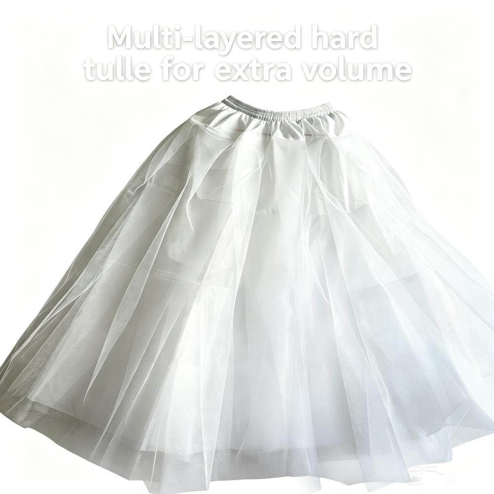 Weiß Schwarz Flauschig 4/6/8 Lagen Design Ohne Reif Unterrock Hochzeitskleid Krinoline Braut Ballkleid Unterrock Gefütterter Rock Partykleid Cosplay