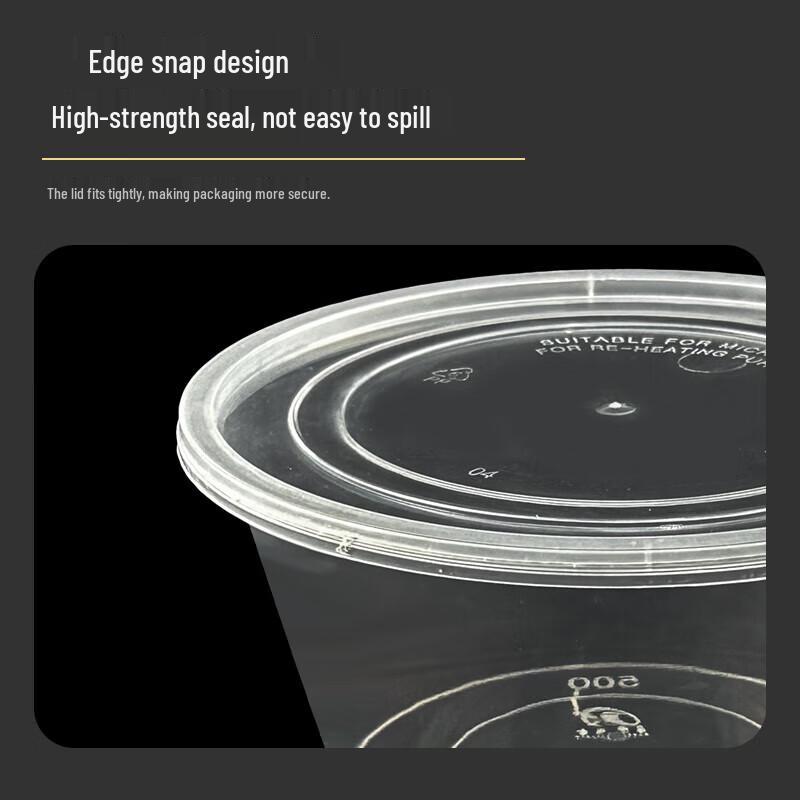 1000ml Round Disposable Food Containers (300 Sets)