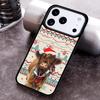 Highland Cow Scottish Art Phone Case for iPhone 17 16 15 Pro Max Air 14 13 12 11 Plus Shockproof Cover