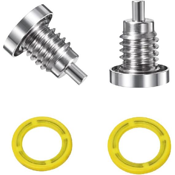 2 PCS 79953Q04 Marine Lower Unit Oil Drain Plug Screw and Gasket Fit Mercury MerCruiser I R MR Alpha 1 TR TRS and All O/Bs with 3/8-16 Non-Magnetic