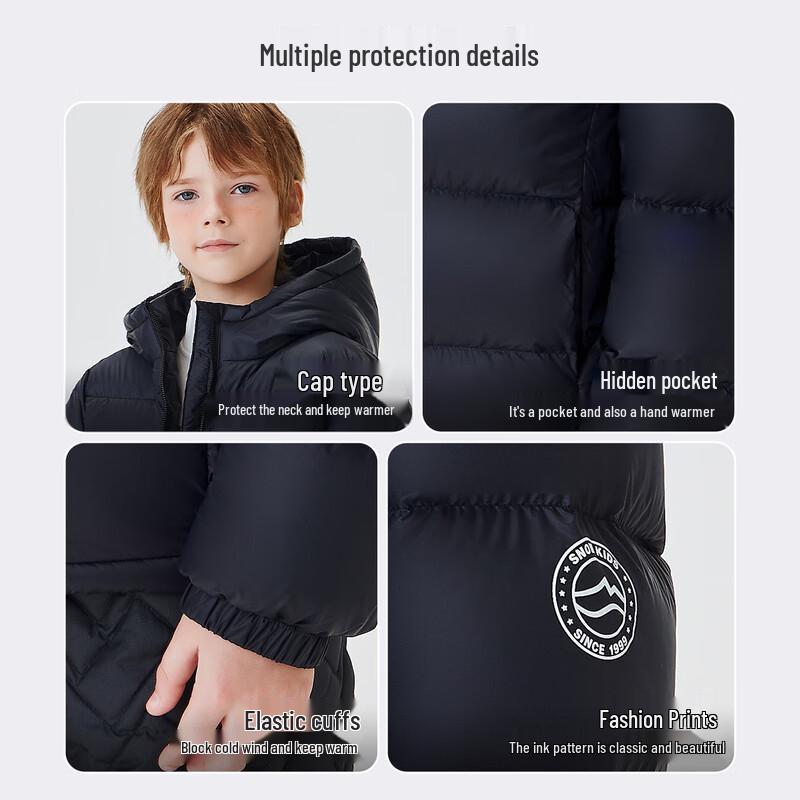 XueZhongFei Unisex Kids' Winter Hooded Down Puffer Jacket