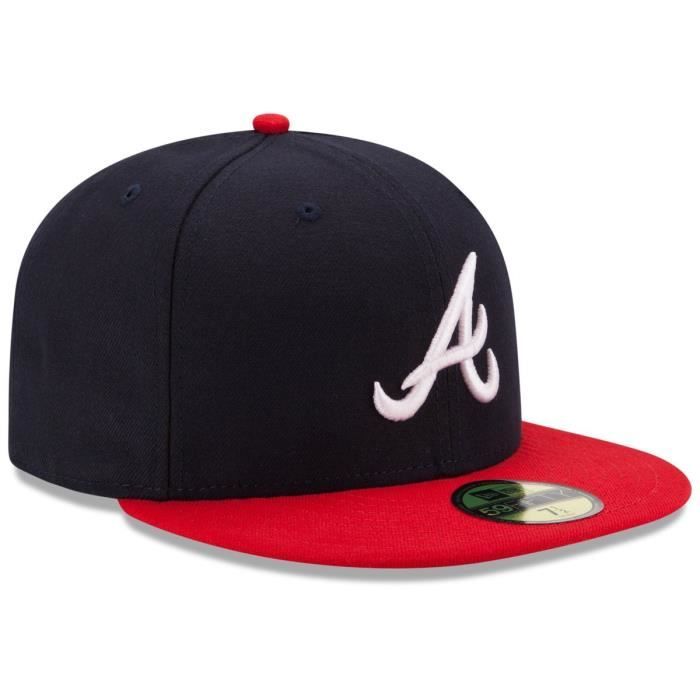 Casquette - New Era - 59Fifty - Atlanta Braves - Marine - Blanc - Homme