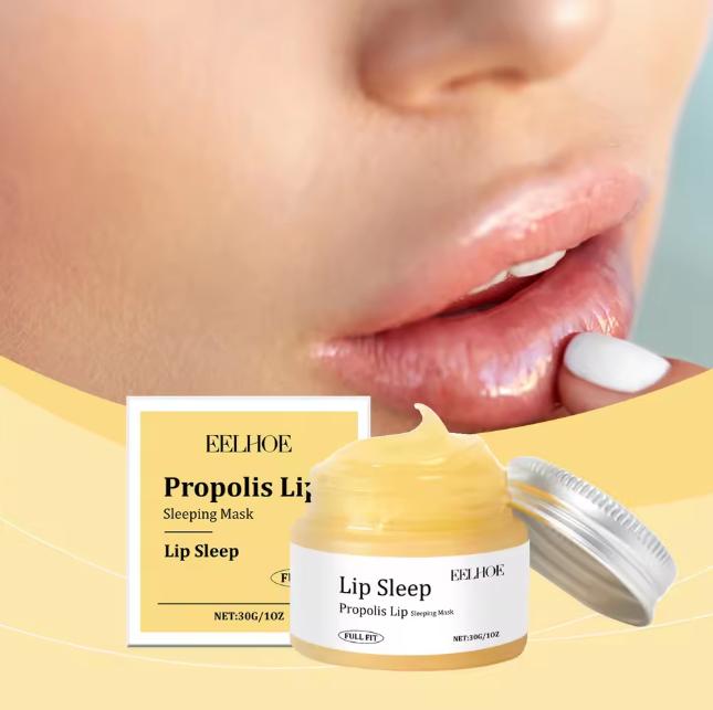 Propolis Sleep Lip Mask for Night Repair, Moisturizing, Diminishing Lip Lines, Removing Dead Skin, and Moisturizing