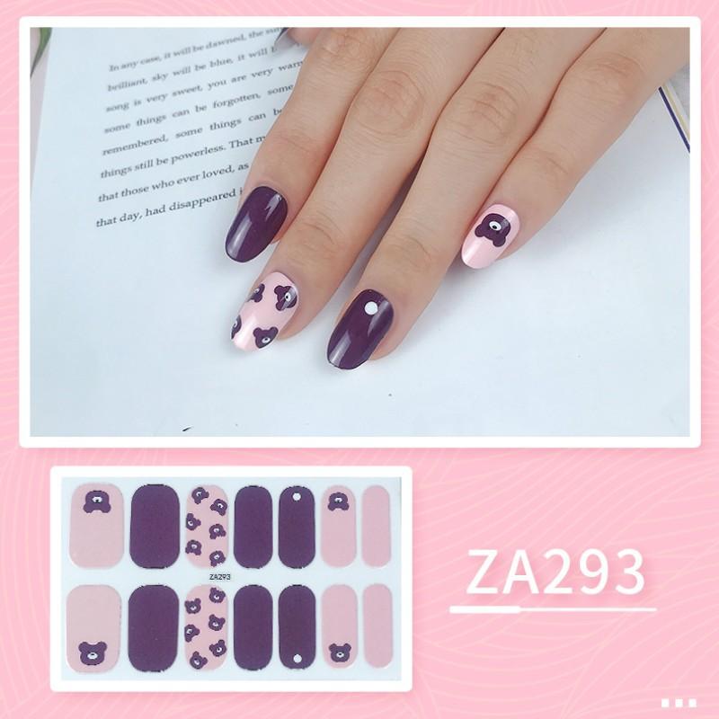 Leopard Print Small Fresh Waterproof Long-lasting 3D Nail Sticker Patch Removable Wear Nail Sticker Full Stick