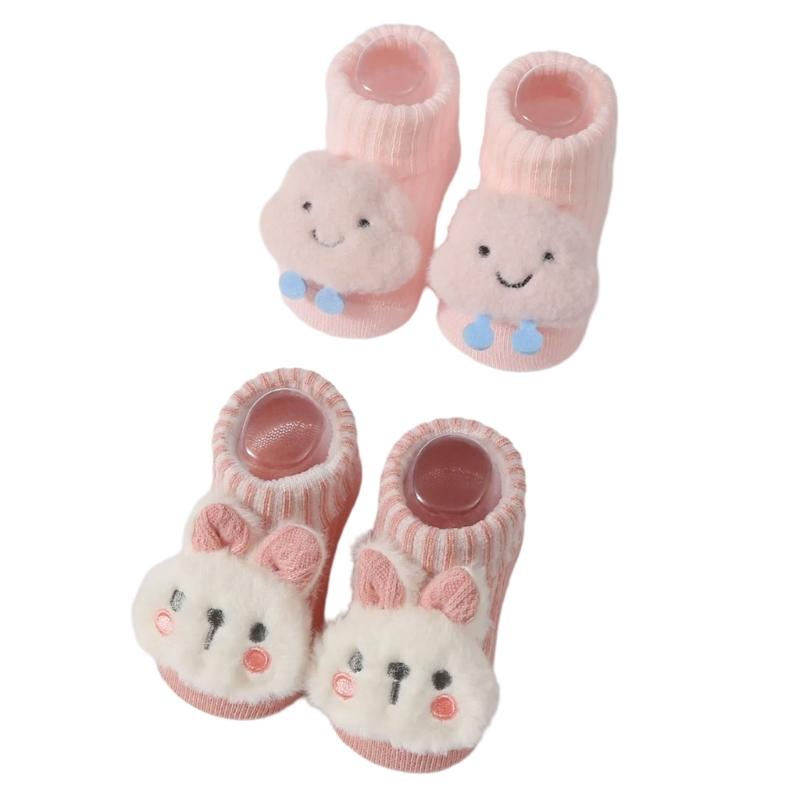 Baumwollstricksocken für Babys mit Zeichentrickfiguren Unisex Babysocken Cartoon-Themenstricksocken für Jungen Mädchen