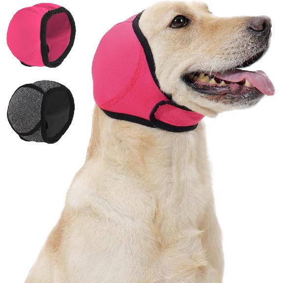 Dog Calm Hoodie, No Shake Ear Wraps for Dogs, Quiet Dog Ear Cover Noise Protection, Pet Ear Muffs Dog Ear Protector Head Wrap Cover for Anxiety