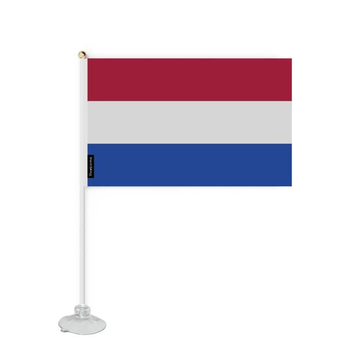 Drapeau - Mini - Pays-Bas - 20 x 30 cm - Polyester - Ventouse incluse