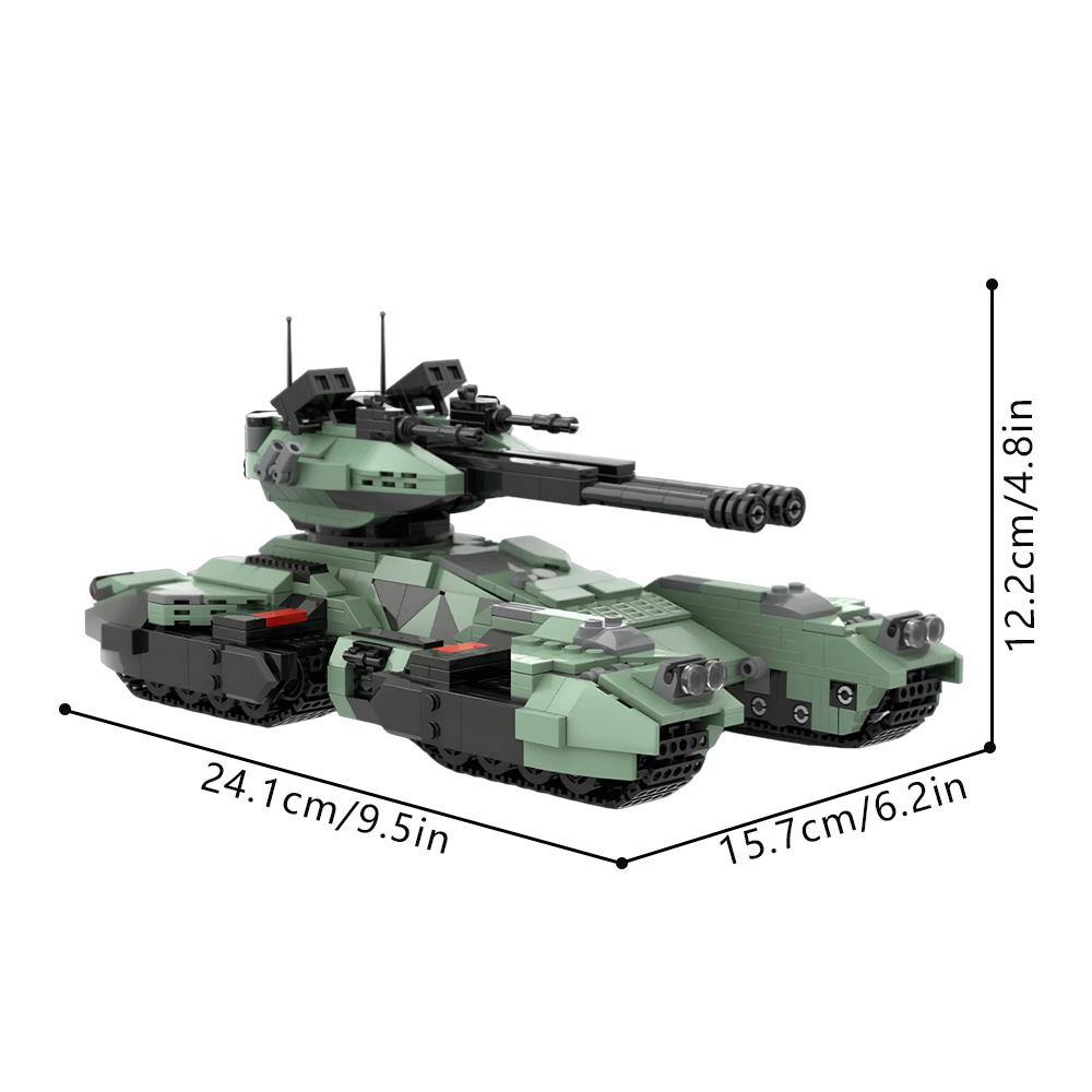 MOC UNSC Grizzly Танк Строительные Блоки Модель Военный UNSC Grizzly Танк Кирпичики Сборка Образовательные Игрушки Детские DIY Подарки на День Рождения