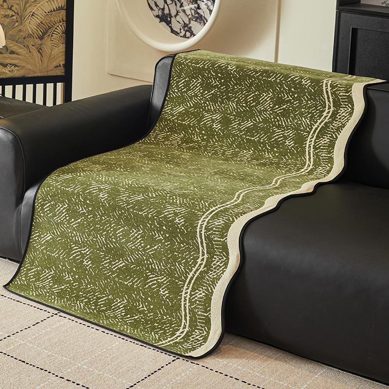 Special-Shaped Sofa Cushion Universal In All Seasons  Irregular Straight Leather Sofa Seat Cushion One Piece Sofa Cover Non-Slip