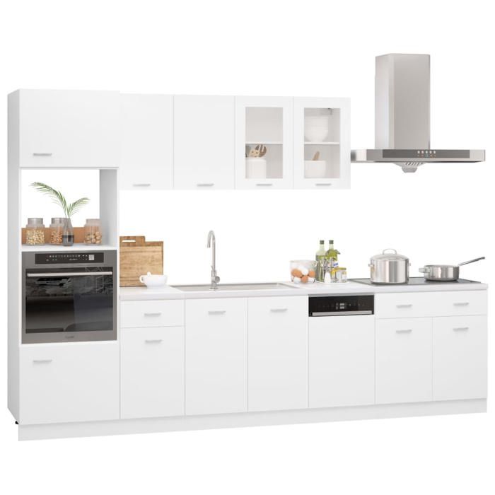 VidaXL Set of 7 "Lyon" Kitchen Furniture In White Engineered Wood 3067623