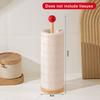 Kitchen Wooden Roll Paper Towel Holder Bathroom Tissue Vertical Stand Disposable Paper Pot Kitchen Toilet Storage Accessories